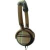 Brown Tartan DJ Fashion Headphones