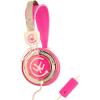  Pink Multi Device Stereo Headphones With Mics audio wholesale