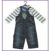 Scary Denim Dungaree And Striped Tops wholesale