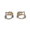 Hello Kitty Silver Studs With Golden Bow wholesale