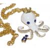 Lovely White Enamel Octopus Queen Longline Necklaces wholesale