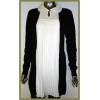 Womens 2 In 1 Black And Cream Long Line Sweaters wholesale