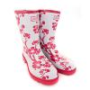 Pink Flower Half Welly Boots wholesale
