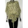 Womens Green Floral Chiffon Batwing Tops wholesale