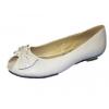 White Flat Leather Lined Shoes wholesale