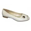 White Flat Leather Lined Shoes wholesale