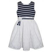 Wholesale Childrens Stripe Dress With Floral Cut Work Skirts