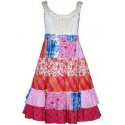 Wholesale Lace Detail Floral Patchwork And Crochet Dress