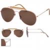Brown Double Bridge Aviator Sunglasses wholesale