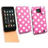 Samsung I9100 Galaxy S2 Pink Dot Flip Cases wholesale