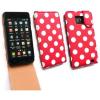 Samsung I9100 Galaxy S2 Red Dot Flip Cases wholesale