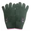 Playboy Womens Black And Pink Detailed Gloves