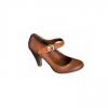 Job Lot Of Ladies Brown Faux Leather Buckle High Heeled Shoes wholesale