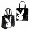 Playboy Gift Range Small Patent Black And White Shopper Bags wholesale
