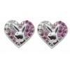 Playboy Gradient Heart Platinum Plated Earrings wholesale