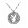 Playboy Diamante Cutout Platinum Plated Pendant Necklaces wholesale