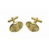 Job Lot Of Gold Plated Engraved Oval Cufflinks wholesale