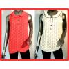 Women's Cream And Coral Lace Tops wholesale
