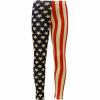 American Star Printed And Striped Leggings wholesale