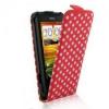 Konect HTC One S Red Polka Dot Flip Cases wholesale