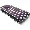 Konect HTC One S Purple Polka Dot Flip Cases wholesale