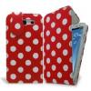 Konect Samsung S7500 Galaxy Ace Red Polka Dot Flip Cases wholesale
