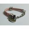 Job Lots Of Bench Pink Cord And Silver Chain Bracelets wholesale