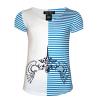 Blue And White Striped Scoop Neck T Shirts wholesale
