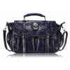 LYDC London Designer Leather Satchel Studded Skull Handbags