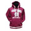 Oxford University Zipped Plum Hooded Sweatshirts