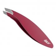 Wholesale Slanted Soft Touch Red Tweezers
