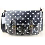 Wholesale Ladies Designers Oilcloth Cross Messenger Polka Dot Bags