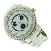 Men's Hip Hop 1 Row Iced Out Bezel White Dial Bling Watches wholesale