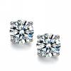 Sterling Silver Round Brilliant Cut Cubic Zirconia Stud Earrings wholesale