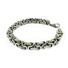 Luxury High Quality Stainless Steel Byzantine Chain Bracelets wholesale