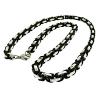 Luxury Stainless Steel And Black Plated Byzantine Link Style Chains wholesale