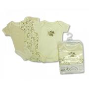 Wholesale Cream Short Sleeved Baby Bodysuits