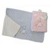 Pink And Sky Cow Baby Pram Blankets wholesale