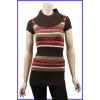 EWM Cowl Neck Striped Knitted Tunic Dresses wholesale