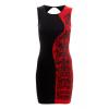 Red Side Sparkle Dust Sleeveless Bodycon Dresses