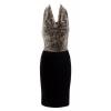 Drape Front Halter Croc Skin Effect Bodycon Dresses