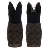 Drape Front Gold Chain Open Back Metallic Lurex Wave Dresses wholesale skirts
