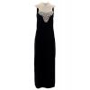 Velvet Metallic Crochet Halter Neck Side Split Bodycon Maxi Dresses wholesale