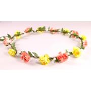 Wholesale Yellow And Peach Rose Head Garlands