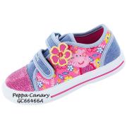 Wholesale Peppa Pig Canary Canvas Trainers