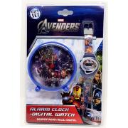 Wholesale Marvel Avengers Alarm Clocks With Watch Gift Set