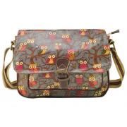 Wholesale Wholesale Owl Oilcloth Cross Body Satchel Bags