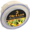 3 Clip And Lock Storage Containers
