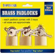 Wholesale 3PC 20MM Brass Padlocks