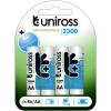 Uniross AA 2300 Series Performance 4 Carded Rechargeable Batteries wholesale